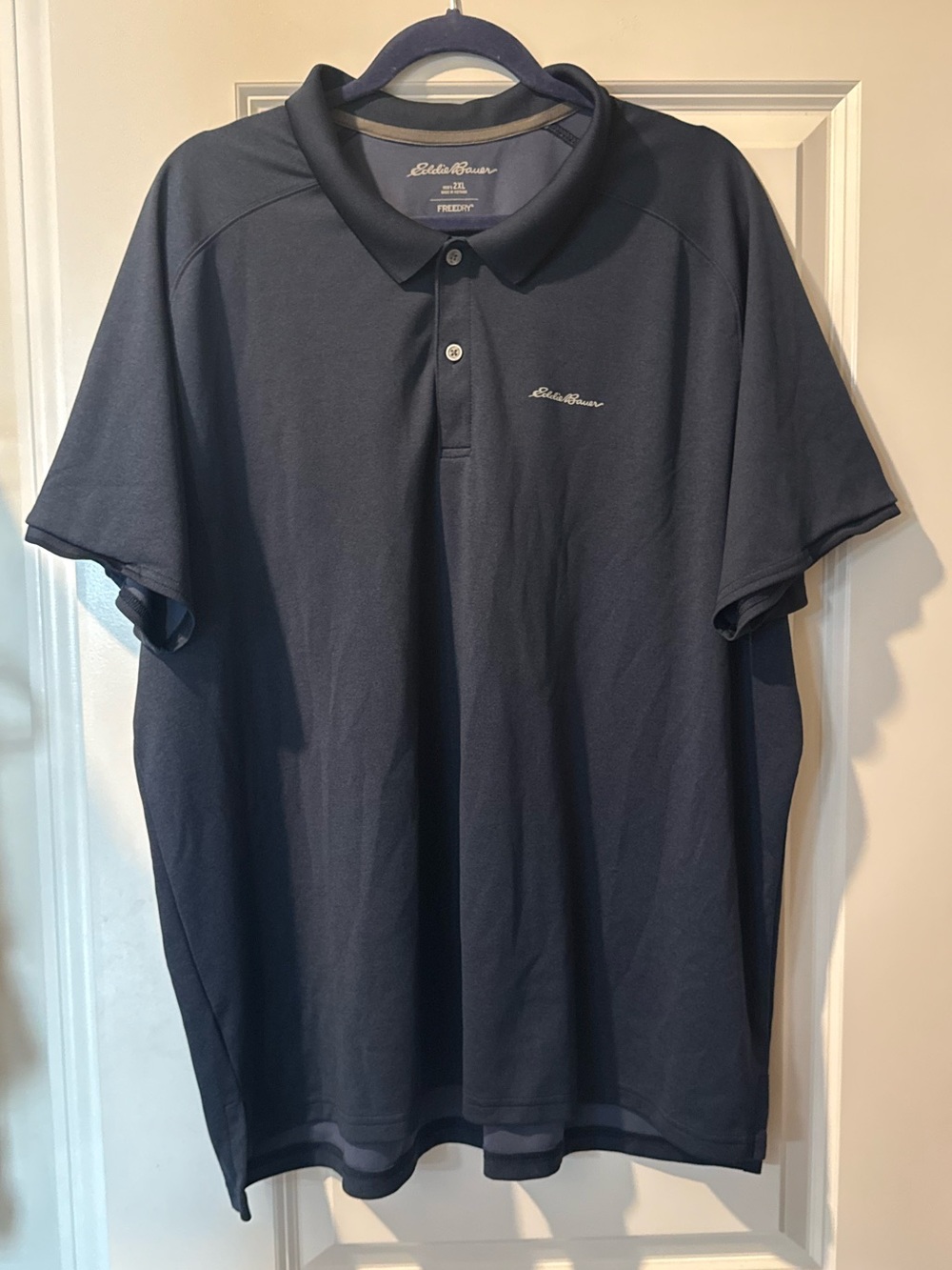 Eddie Bauer Men's Dark Navy Short-Sleeve Polo